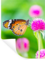 Muurstickers - Sticker Folie - Landelijk - Vlinder - Distel - Bloem - 30x40 cm - Plakfolie - Muurstickers Kinderkamer - Zelfklevend Behang - Zelfklevend behangpapier - Stickerfolie