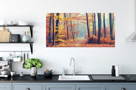 Stickers Stickers muraux - Forêt - Automne - Feuilles - 120x60 cm - Feuille adhésive