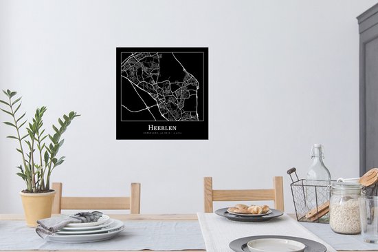 Stickers Stickers muraux - Plan de la ville - Heerlen - Carte - Carte - 50x50 cm - Feuille adhésive