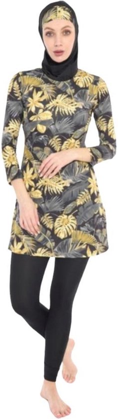 Burkini Femme Grande Taille - Maillot De Bain Musulman Modeste - UPF 50+ - Polyamide/élasthanne - Imprimé Islamique - 2