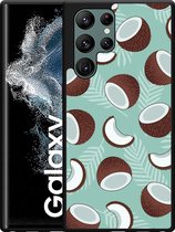 Galaxy S22 Ultra Hardcase hoesje Kokosnoten - Designed by Cazy