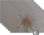 Placemat - Bloemen - Paardenbloem - Design - 45x30 cm - 6 stuks - Hittebestendig - Anti-Slip - Onderlegger - Afneembaar