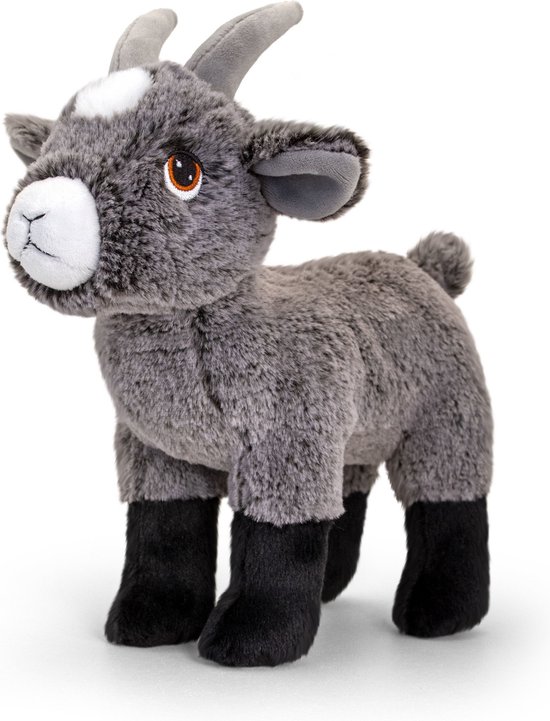 Pluche geit knuffel grijs