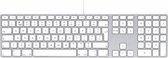 LMP - USB-C- Bedraad Aluminium toetsenbord - QWERTY - Geschikt voor Apple iMac - Zilver/Wit