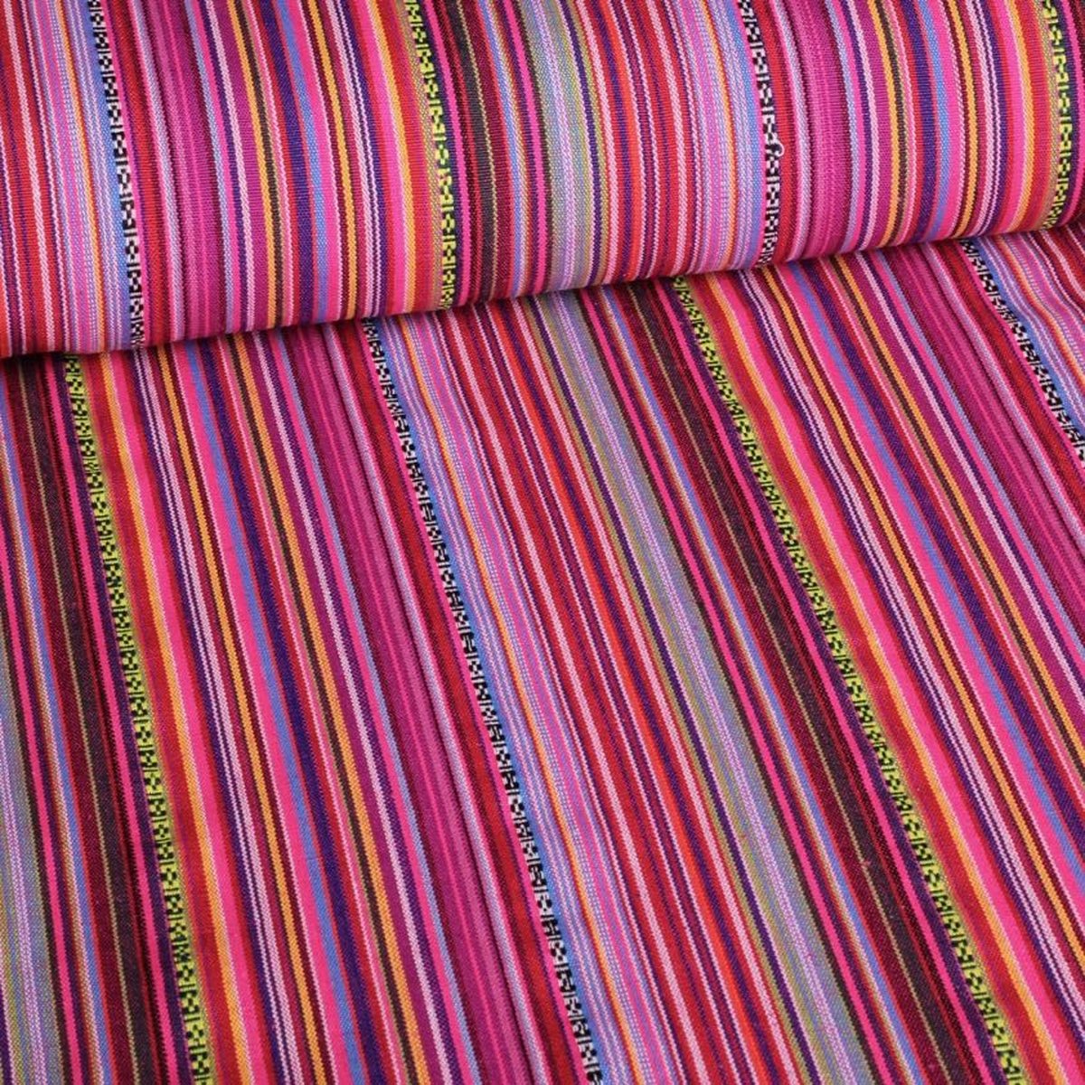 Mexico stof roze multicolor 1 meter