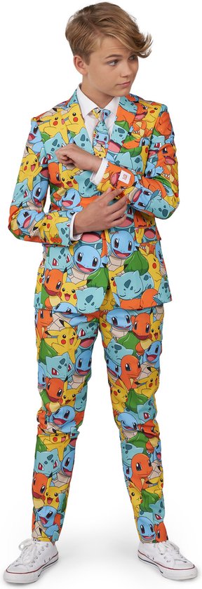 OppoSuits TEEN BOYS POKÉMON™ - Tiener Pak - Nintendo Game Pikachu Bulbasaur Squirtle Charmander Outfit - Meerkleurig - Maat EU 170/176