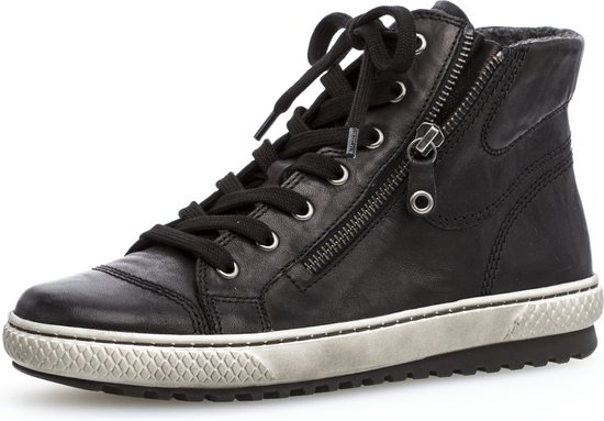 Gabor 754 Hoge sneakers - Leren Sneaker - Dames - Zwart - Maat 35,5 | bol