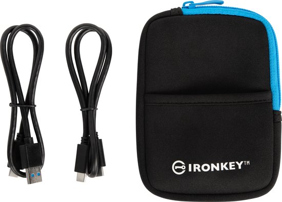 Kingsong IronKey Vault Privacy 80 960 GB Externe harde schijf (3,5 inch) USB-C Blauw IKVP80ES/960G — afbeelding 2