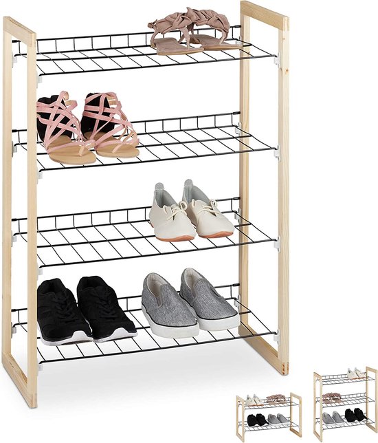 Schoenenrek - schoenenkast - voor het opbergen van schoenen - ruimtebesparend - voor veel paar schoenen 79 x 57,5 x 29 cm