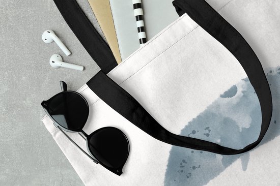 Sac bandoulière - Sac de plage - Shopper Cachalot - Animaux aquatiques - Aquarelle - 45x45 cm - Sac en coton