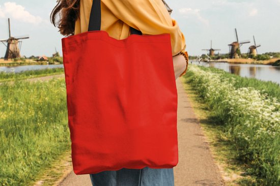 Sac bandoulière - Sac de plage - Shopper Rouge - Motif - Design - 40x50 cm - Sac en coton
