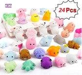 Happy Trendz® Mochi Pakket 24 stuks - fidget toys - mochi Squishy - pakket van 24 stuks verschillende - squishy dieren - animal - mochies - ALTIJD 24 VERSCHILLENDE