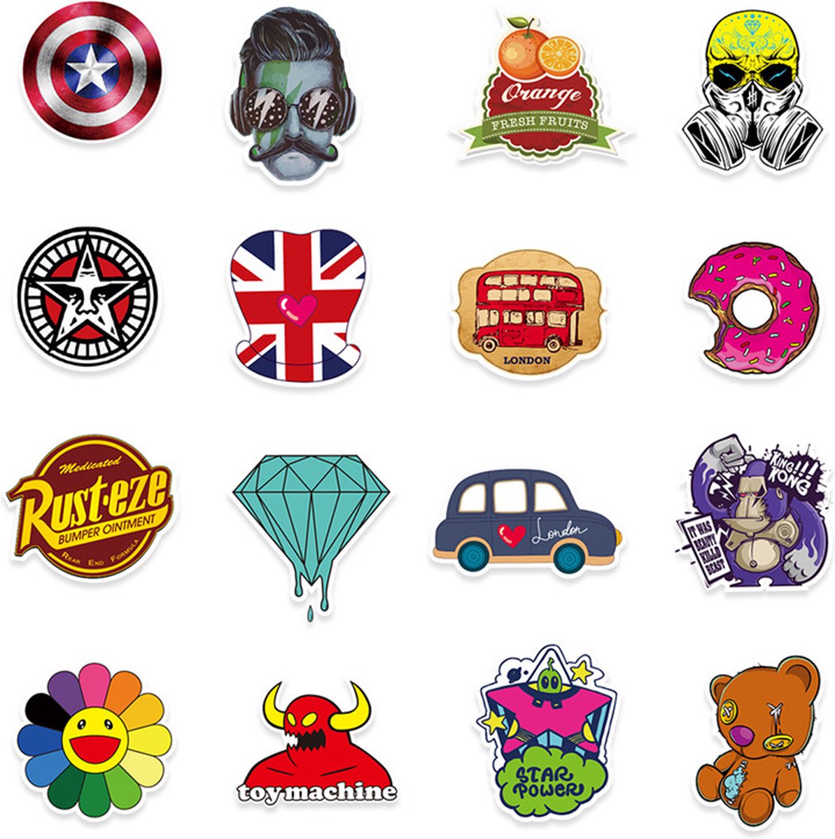 50 Autocollants Graffiti Originaux - Lot Stickers Skateboard, Moto, Valise, PC | Décoration Personnalisable