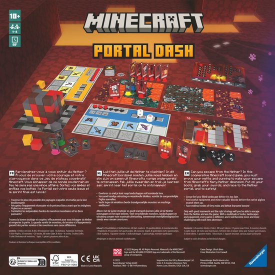 Thumbnail van een extra afbeelding van het spel Ravensburger Minecraft Portal Dash - Bordspel