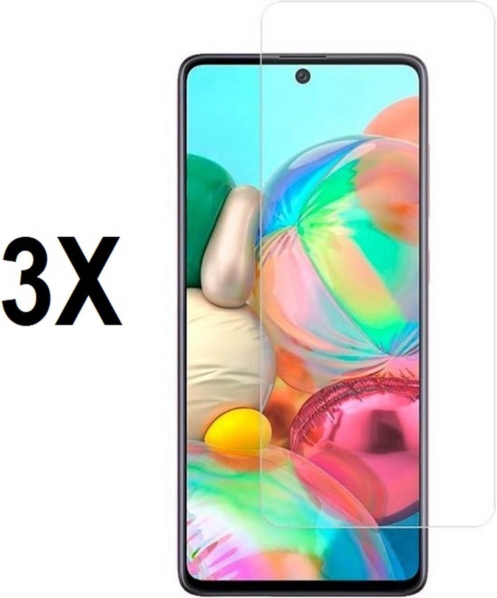 Screenz®- Screenprotector voor Samsung Galaxy A51 4G/5G - Tempered glass screen protector - geschikt voor Samsung Galaxy A51 4G/5G - 3 stuks