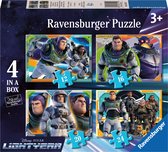 Ravensburger Disney Lightyear 4in1box puzzel - 12+16+20+24 stukjes - kinderpuzzel