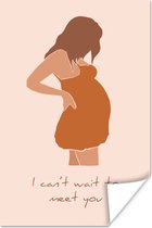 Poster Zwanger - Moederschap - Mama - 80x120 cm