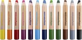 Crayon de couleur EFA 3en1 - 12pcs. noyau extra épais 10mm