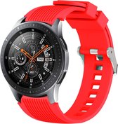 Siliconen bandje - geschikt voor Huawei Watch GT / GT Runner / GT2 46 mm / GT 2E / GT 3 46 mm / GT 3 Pro 46 mm / GT 4 46 mm / Watch 3 / Watch 3 Pro / Watch 4 / Watch 4 Pro - rood