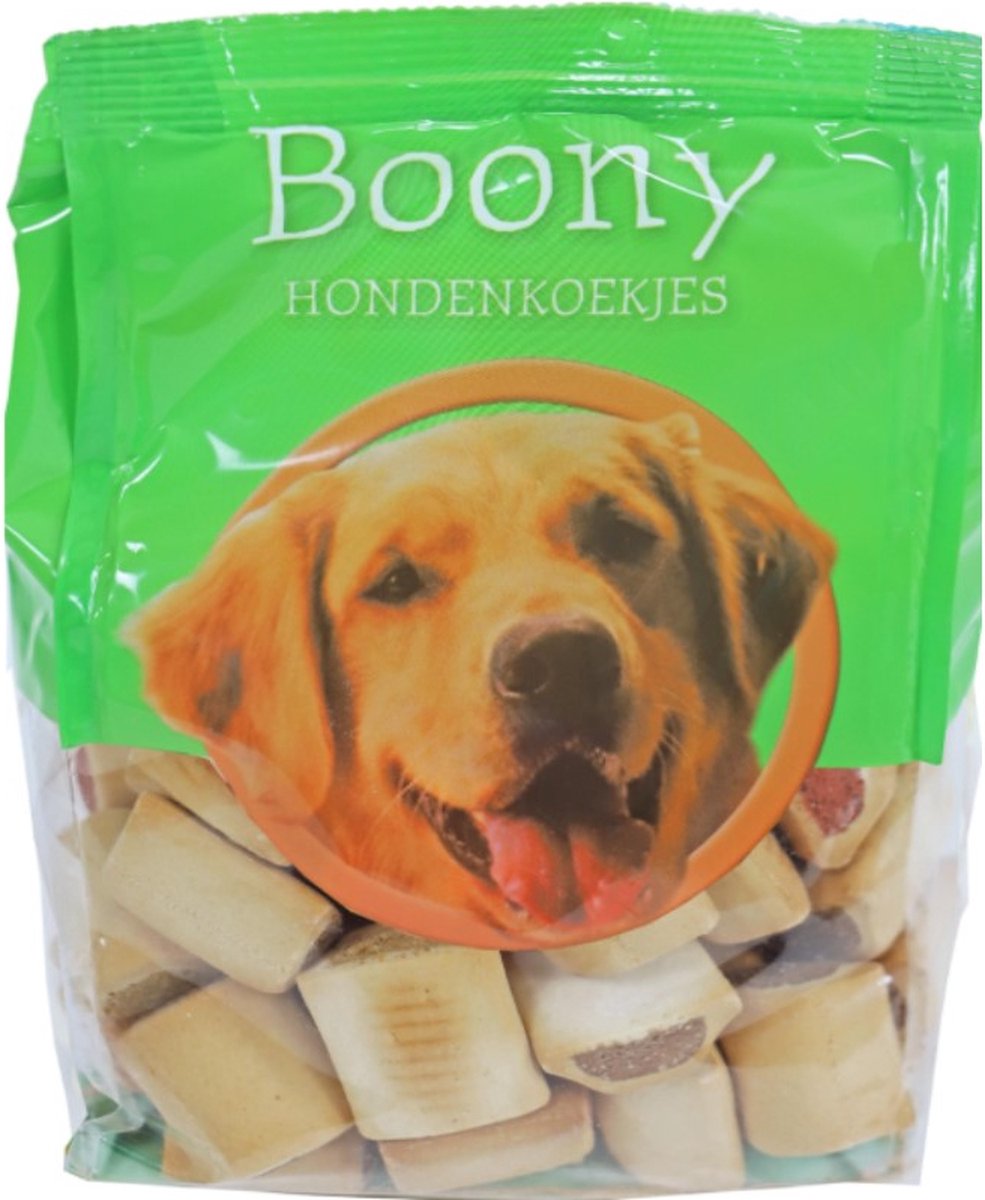 Boony Mergkoekjes mix - Hondensnack - Hondenkoekjes - Snack hond - Hondenbrokjes - Hondenbiscuit - Kauwsnack hond - 400 gram