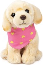 Studio Pets Pluche Knuffelhond- Happy Blonde Labrador - 23cm
