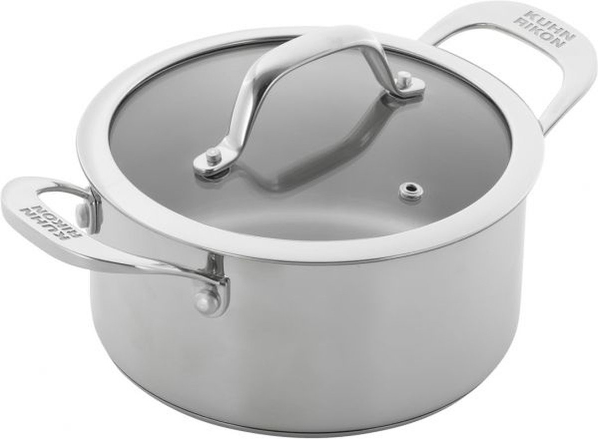 Kuhn Rikon - Allround Series - Kookpan 2.3L - RVS - Roestvrijstaal, Keramisch, Gas, Halogeen, Inductie