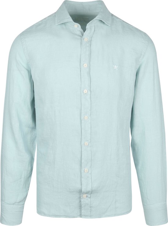 Hackett - Overhemd Garment Dyed Groen - XXL - Heren - Slim-fit | bol.com