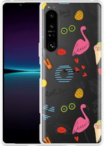 Sony Xperia 1IV Hoesje Summer Flamingo Designed by Cazy