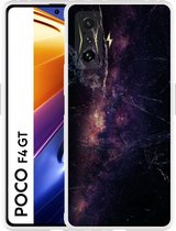 Xiaomi Poco F4 GT Hoesje Black Space Marble - Designed by Cazy