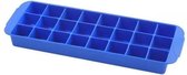 1 x Ijsblokjes - ijsklontjes vormen - IJsblokjesvorm - Herbruikbaar - 24 ijsblokjes - IJsblokjesmaker rubber 26x8,5x2,5cm blauw