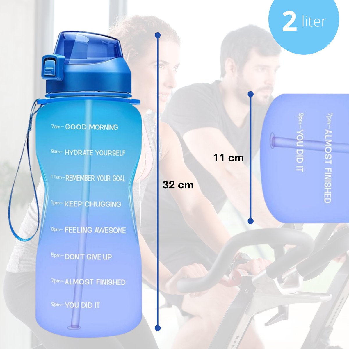 Roestvrijstalen Waterfles 1L - BPA-vrij, Lekvrij, Geïsoleerd