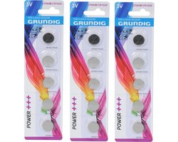 Grundig Knoopcel batterijen - 15x stuks - CR1620 - 3V - knoopcelbatterij