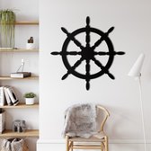 Wanddecoratie | Kompas Monogram / Compass Monogram | Metal - Wall Art | Muurdecoratie | Woonkamer | Buiten Decor |Zwart| 44x44cm