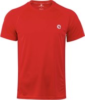 STARK SOUL Heren ademend sportshirt met een zachte touch  - Kleur: Rood - MAAT: XL