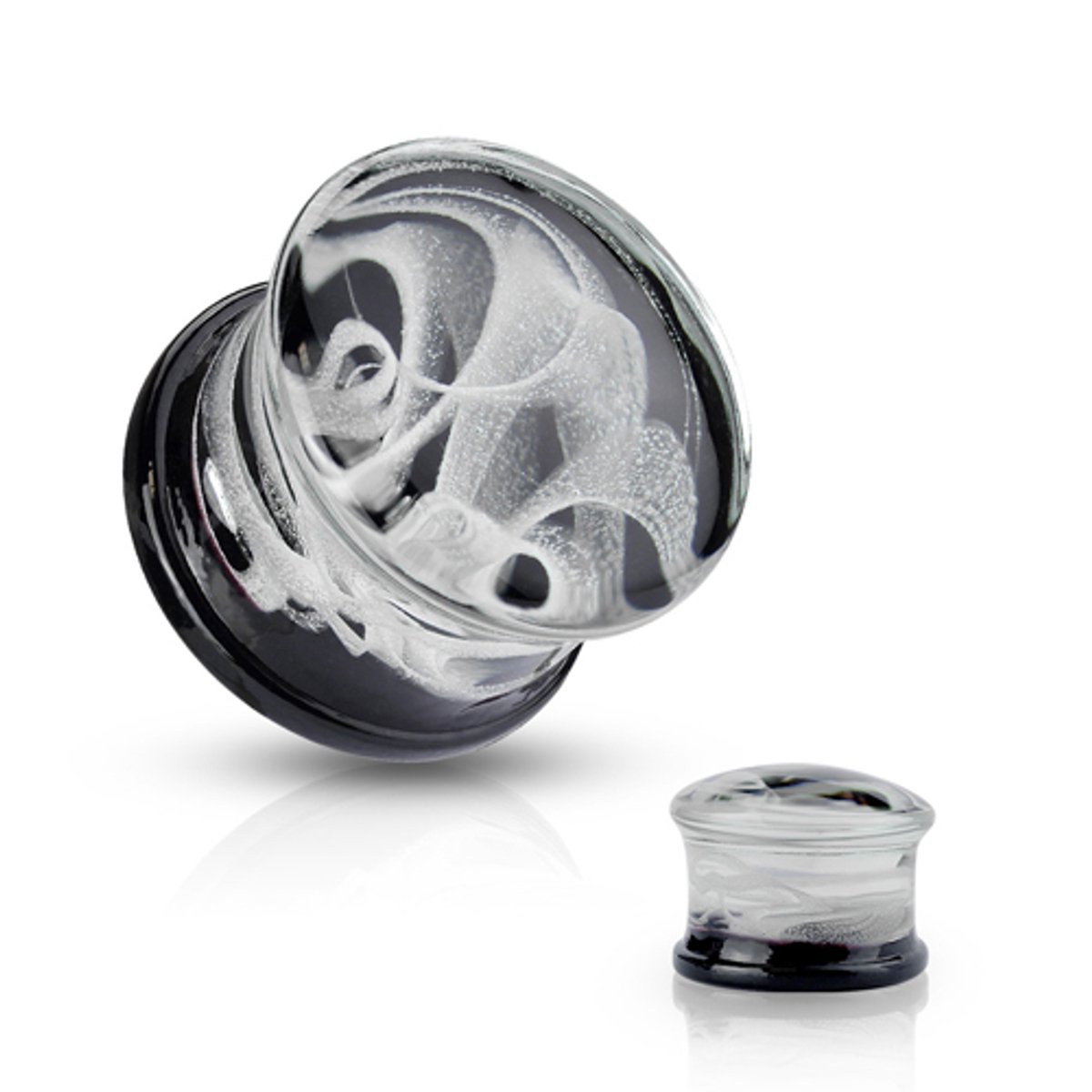12 mm Double-flared plug glas smoke design