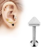 Piercing triangle 1.2x6 mm - zilver - LMPiercings