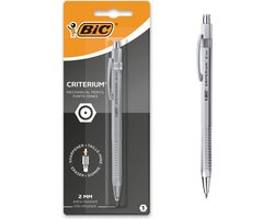 BIC Criterium - Vulpotlood - Met gum - HB Potlood 2 mm - Zilver - 1 Stuk