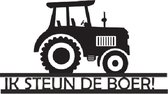 LBM autosticker/tractorsticker - Ik steun de boer! - Zwart