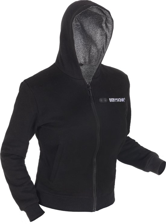 Verwarmde Hoodie - Vrouwen | Verwarmd Vest | Dual Heating | Zwart | Incl. twee powerbanks  | XXL
