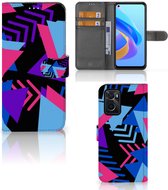 Coque de téléphone OPPO A76 | A96 Wallet Book Case Design Funky Triangle