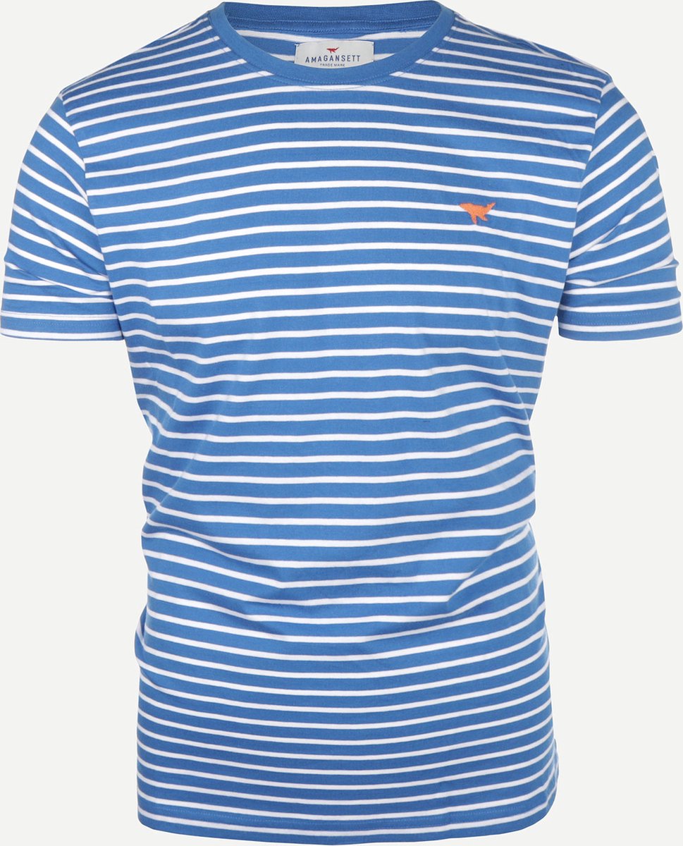 Amagansett Mannen T-shirt Small Stripe T-shirt Blauw Katoen Maat: XXL