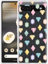 Google Pixel 6a Hoesje Diamonds - Designed by Cazy