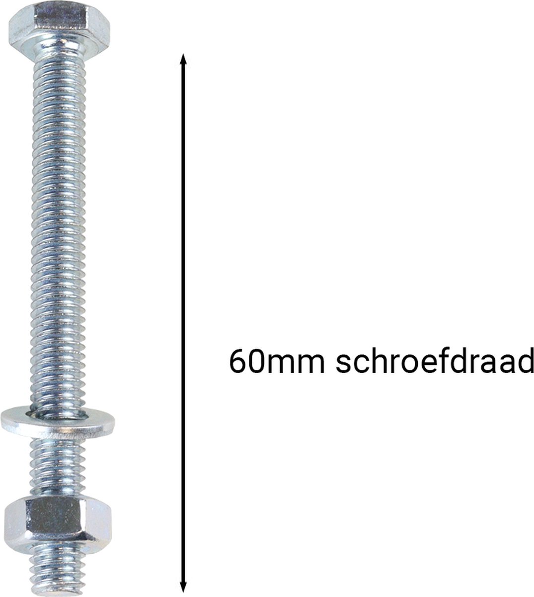 Tapbouten Verzinkt M6 x 60 mm | 200 stuks