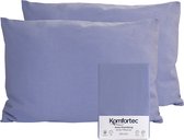 Komfortec Set van 2 Premium Jersey Kussenslopen 40x60 cm - Superzachte Kussenhoes – 100% Katoen – 150 g/m² - Lila