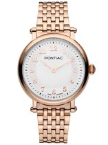 Pontiac Westminster P10064 Horloge - Stainless steel - Rose Gold - Ø 34 mm