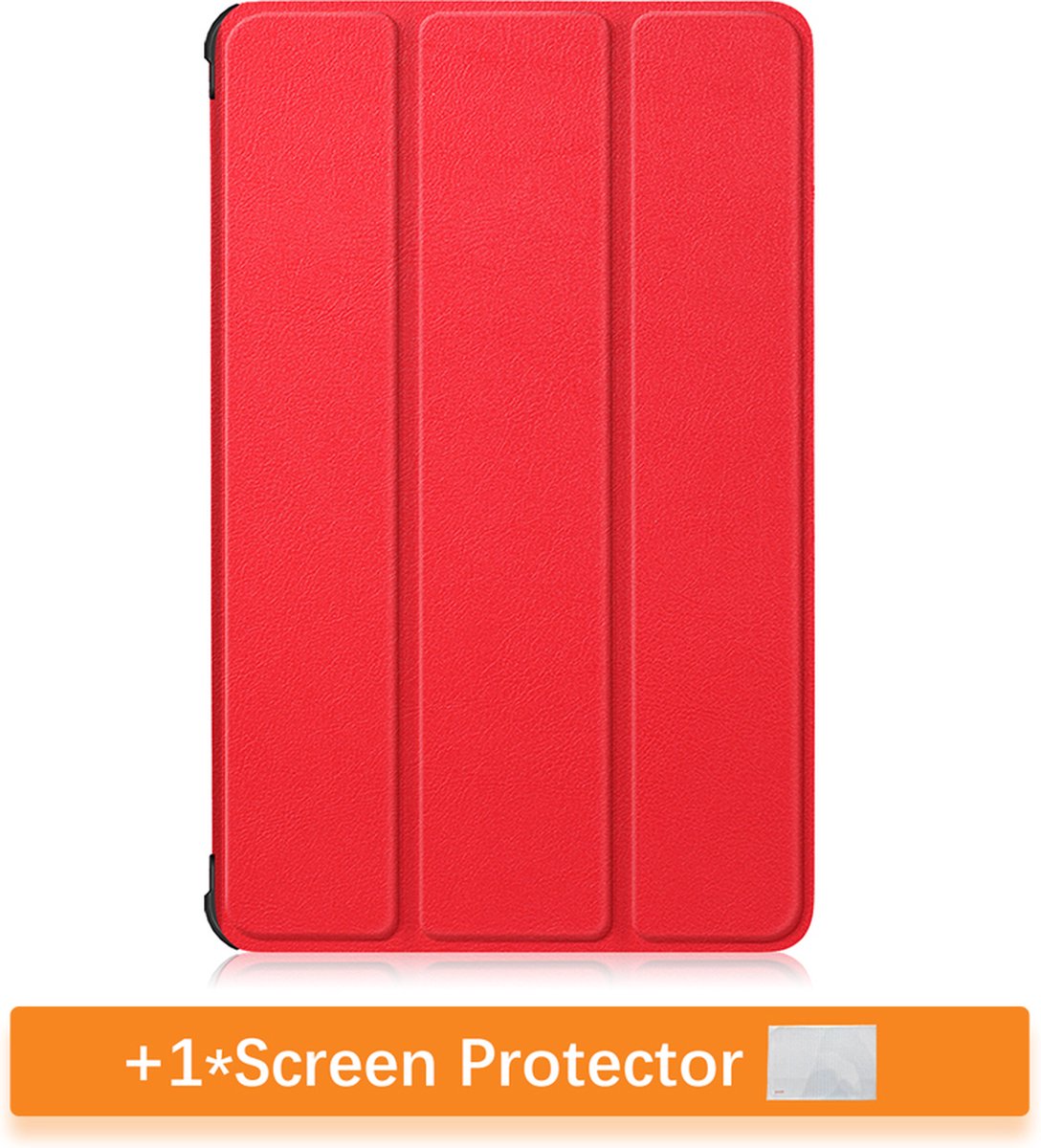 Luxe Case Hoes Geschikt Voor Lenovo Tab P11 / P11 Plus Tablet - Auto Sleep/Wake - Met Screen protector - Rood