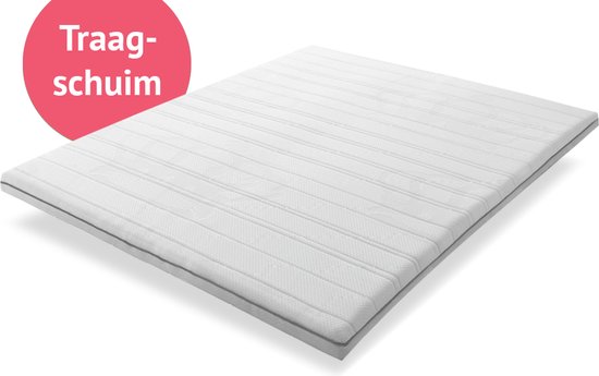 Topmatras - traagschuim nasa / hybrid - 10cm dik- afritsbare hoes - 120x200