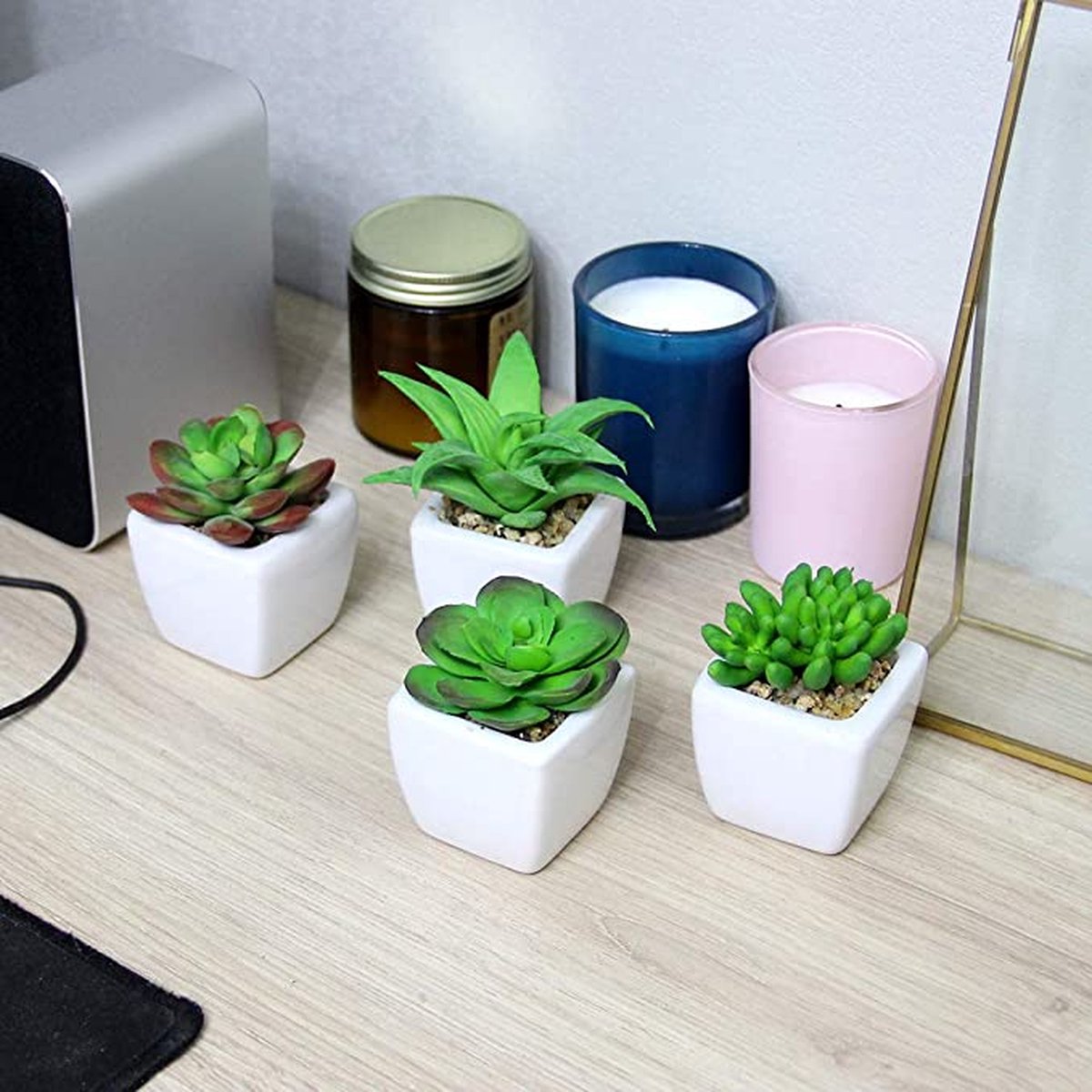 AONELAS 3 stuks parelsnoer plant kunstmatige hangende vetplanten planten voor huis tuin decor (potten niet inbegrepen