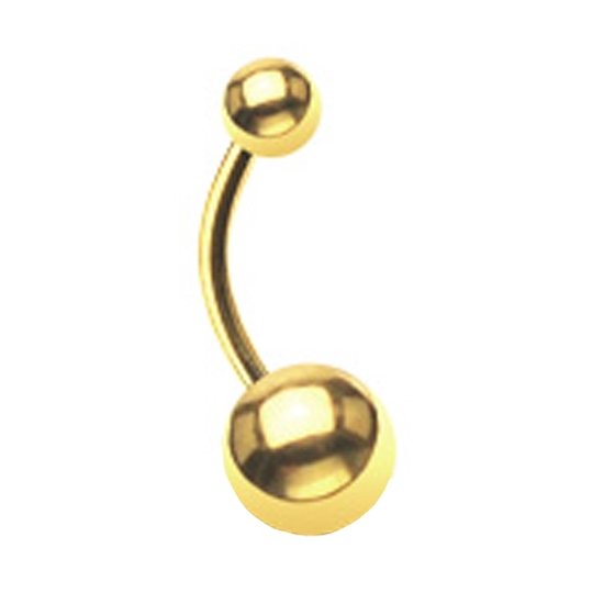 Boule Piercings pour nombril plaquée or