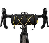 Sacoche de guidon de vélo Polaza® - Capacité 2,4 L - Sacoche de vélo pour guidon - Amovible - Légère - Avec bandes réfléchissantes - Légère - Zwart